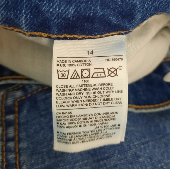 Old Navy High Rise Boyfriend Straight Leg Jeans Cotton Med Wash Womens Size 14 - Picture 12 of 13